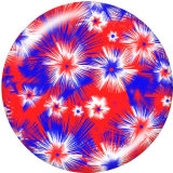 Painted metal Independence Day 20mm snap buttons  Mini Mama  USA
