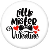 Painted metal 20mm snap buttons  Valentine's Day  MOM