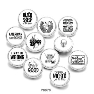 Painted metal 20mm snap buttons  RODEO  I May  be wrong