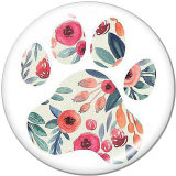 Painted metal 20mm snap buttons  Flamingo  Cat  Flag  Christmas