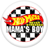 Painted metal 20mm snap buttons  Peaches  Boy Mama
