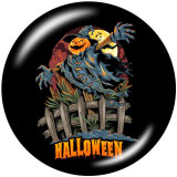 Painted metal 20mm snap buttons Scarecrow  Halloween