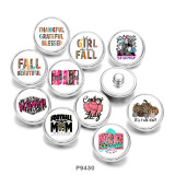 Painted metal 20mm snap buttons  MOM  MAMA  Girl  fall