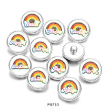 Painted metal 20mm snap buttons  rainbow  Paia  Admin  Apple