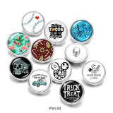 Painted metal 20mm snap buttons  Flamingo  Music