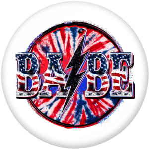 Painted metal Independence Day 20mm snap buttons  USA