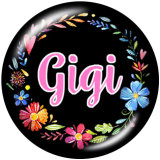 Painted metal 20mm snap buttons  MOm Nana  Gigi  Gigi