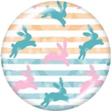 Painted metal 20mm snap buttons  Unicorn  Beach peacock