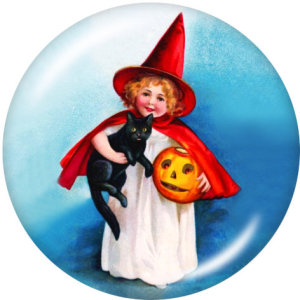 Painted metal 20mm snap buttons Scarecrow  Halloween