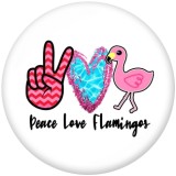 Painted metal 20mm snap buttons  Peace  Love