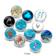 Painted metal 20mm snap buttons  Beach sea turtle  Ocean