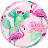 Painted metal 20mm snap buttons  Unicorn  Flamingo