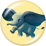 Painted metal 20mm snap buttons  Elephant