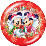 Painted metal 20mm snap buttons  Cartoon  OHANA  Christmas