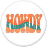Painted metal 20mm snap buttons  mom  howdy