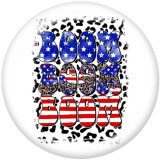 Painted metal Independence Day 20mm snap buttons  Flag  USA  Get  lit