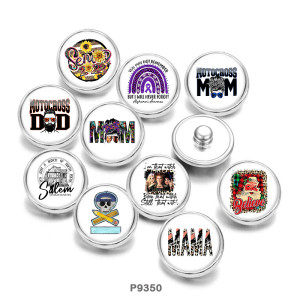 Painted metal 20mm snap buttons  MOM  Mama  DAD