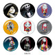 Painted metal 20mm snap buttons  Halloween