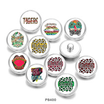 Painted metal 20mm snap buttons words  wildcats