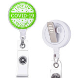 COVID-19  Elephant  Flower  print pattern  Rotary clip telescopic easy pull buckle certificate buckle 3.2cm