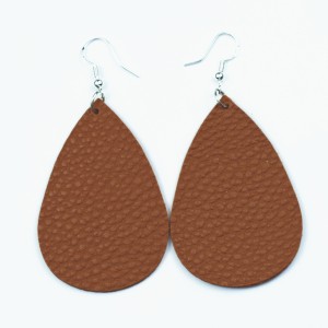 Multi-color colorful lychee pattern Leather Earrings