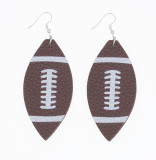 Baseball Football Basketball Rugby Volleyball Leather Earrings