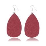 Multi-color colorful lychee pattern Leather Earrings