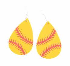 Baseball Football Basketball Rugby Volleyball Leather Earrings
