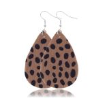 Leopard print plush Leather Earrings