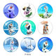 20MM  Christmas  Snowman  Print glass snaps buttons