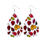 Maple Leaf Thanksgiving Leather Earrings