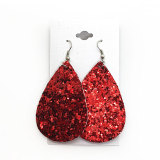 Shiny sequins Leather Earrings