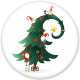 20MM  Christmas   Believe  Print glass snaps buttons