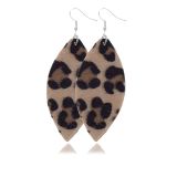 Leopard print plush Leather Earrings