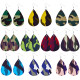 Camouflage color Leather Earrings