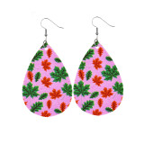 Maple Leaf Thanksgiving Leather Earrings