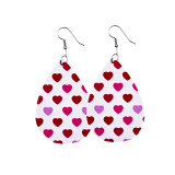 Pink love valentine's day Leather Earrings