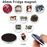 10pcs/lot  Christmas  glass picture printing products of various sizes  Fridge magnet cabochon