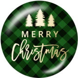 20MM  Christmas  Believe  Print glass snaps buttons