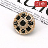 21MM  Resin, Drop oil pearl rhinestones  snap charms fit 20mm snap jewelry