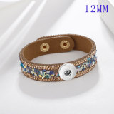 1 buttons leather  new type Bracelet  fit 12mm snaps chunks