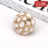 21MM  Resin, Drop oil pearl rhinestones  snap charms fit 20mm snap jewelry