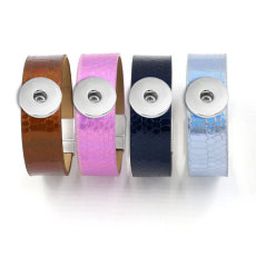 1 buttons leather  new type Bracelet  fit 20mm snaps chunks