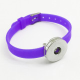 Strap Silicone multi-color elastic bracelet fit 20mm snaps chunks  Silicone bracelet