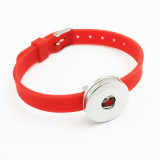Strap Silicone multi-color elastic bracelet fit 20mm snaps chunks  Silicone bracelet