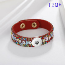 1 buttons leather  new type Bracelet  fit 12mm snaps chunks