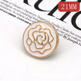 21MM  Resin, Drop oil pearl rhinestones  snap charms fit 20mm snap jewelry