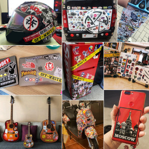 80 cute cartoon owl graffiti waterproof stickers suitcase skateboard water cup refrigerator notebook guitar skateboard