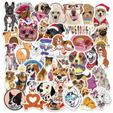 80 cute cartoon puppies, corgi, husky, golden retriever, shiba Inu, cute pet, graffiti, stickers, suitcase computer