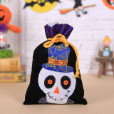 27*15CM Halloween decoration candy bag velvet gift bag children's ghost festival portable pumpkin witch bag party holiday supplies
